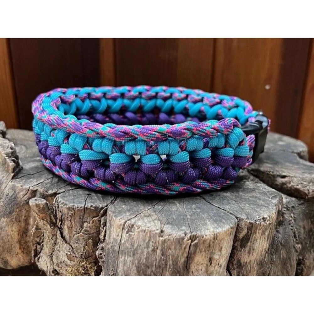 Fits 13 in. Neck Size, Quick Release Paracord Dog Collar